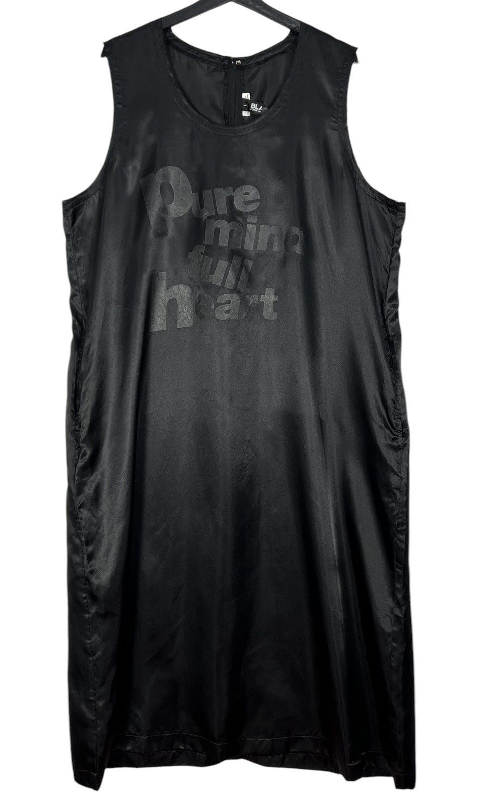 Comme des Garcons COMME DES GARCONS 'Pure Mind Full Heart' Black Midi Dress Size L / US 10 / IT 46 - 2 Thumbnail