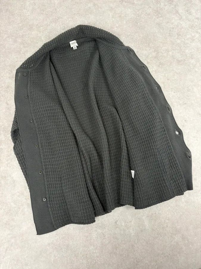 Armani 2000s Armani Collezioni Olive Wool Waffle Shirt Size US L / EU 52-54 / 3 - 7 Thumbnail