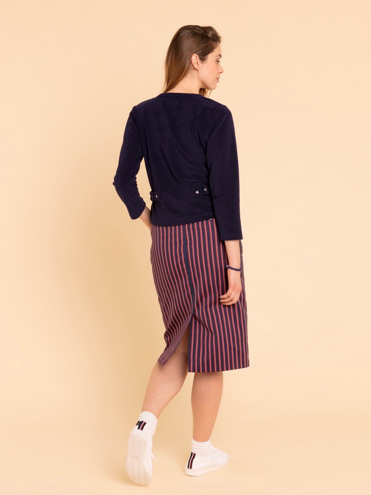agnes b. Agnes B navy blue terry le petit snap cardigan Size XS / US 0-2 / IT 36-38 - 3 Thumbnail