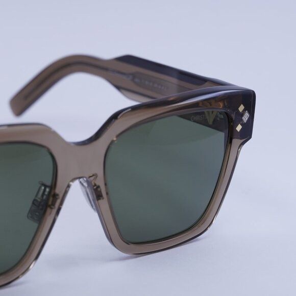 Dior Dior CD DIAMOND S3F 64C0 Sunglasses Transparent Brown Square Size ONE SIZE - 4 Thumbnail