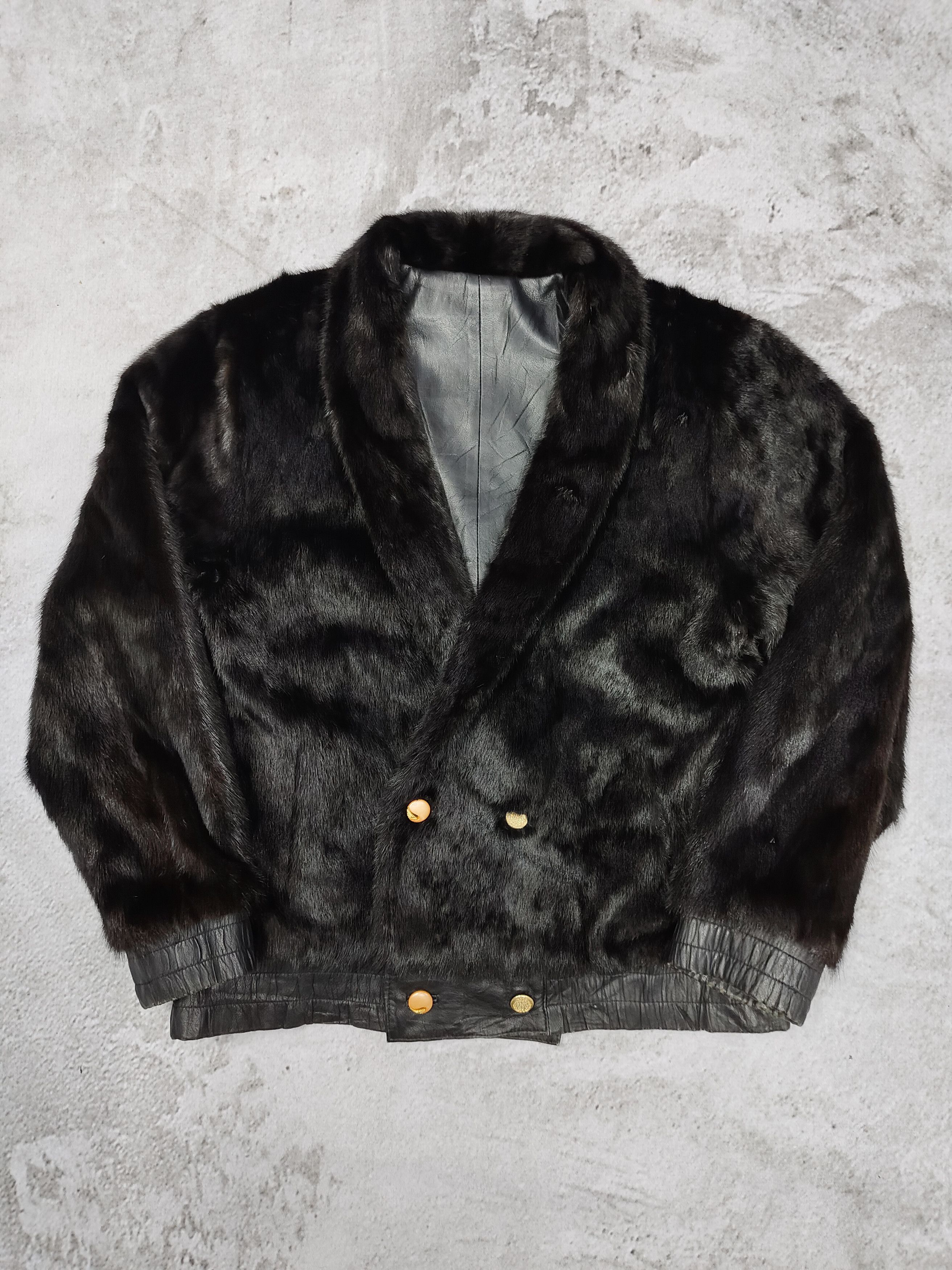Vintage 80s-90s Unbrand- European Reversible Real Fur Leather Jacket Size US L / EU 52-54 / 3 - 1 Thumbnail