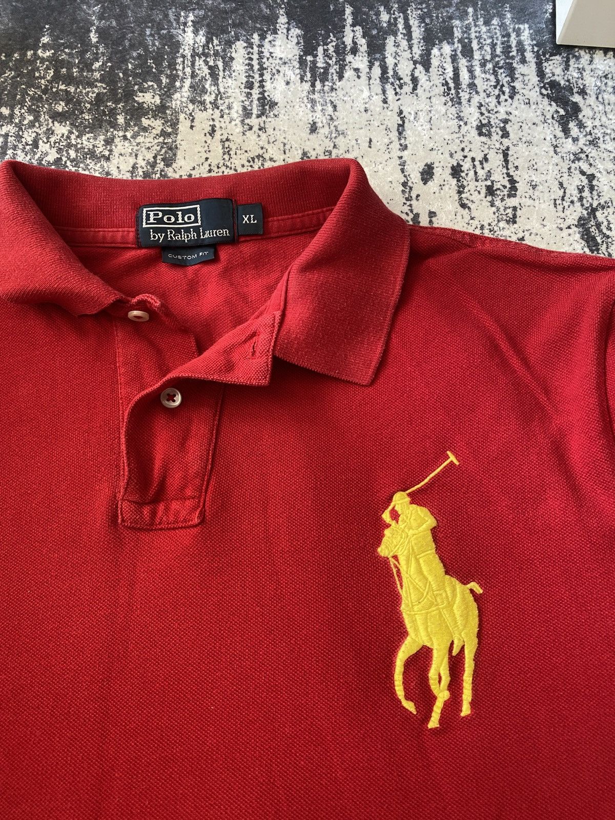 Ralph Lauren × Vintage Vintage big pony drip ralph lauren number on back polo shirt Size US XL / EU 56 / 4 - 6 Thumbnail