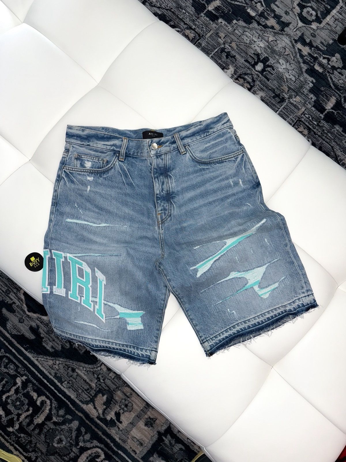 Amiri Amiri patch logo shorts Size US 33 - 12 Thumbnail