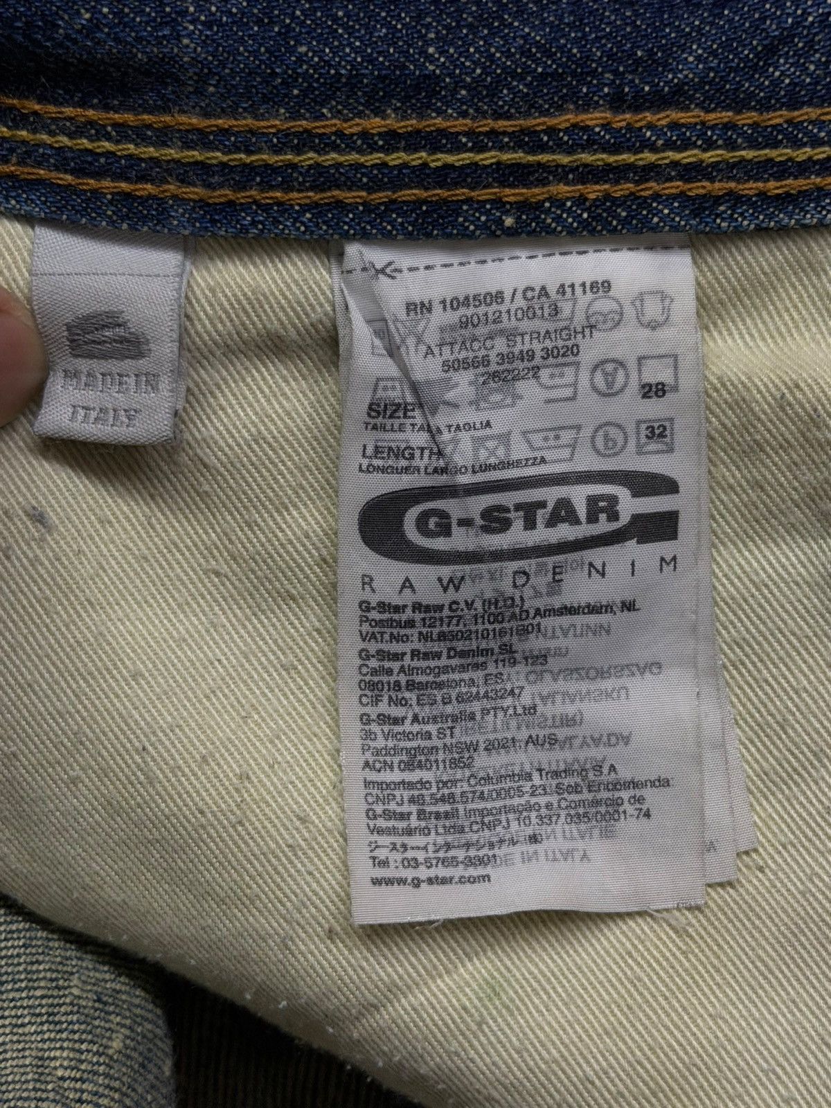G-Star Vintage G-Star RAW 3301 Attacc Straight Distressed Denim 31 Size US 31 - 11 Thumbnail