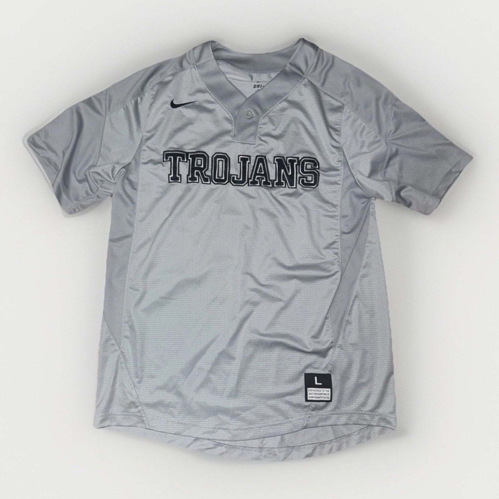 Nike Nike USC Trojans Baseball Jersey Gray Large Dri Fit 19x28 Size US L / EU 52-54 / 3 - 1 Thumbnail
