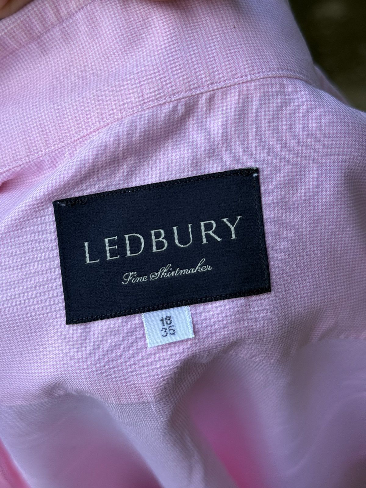 Ledbury Fine Oxford Pink End-On-End Size 36R - 3 Thumbnail