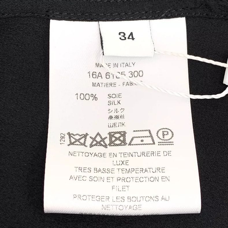 Givenchy Givenchy Givenchy Black Silk Long Sleeve ButtonUp Shirt -2 Size US XXS / EU 40 - 6 Thumbnail