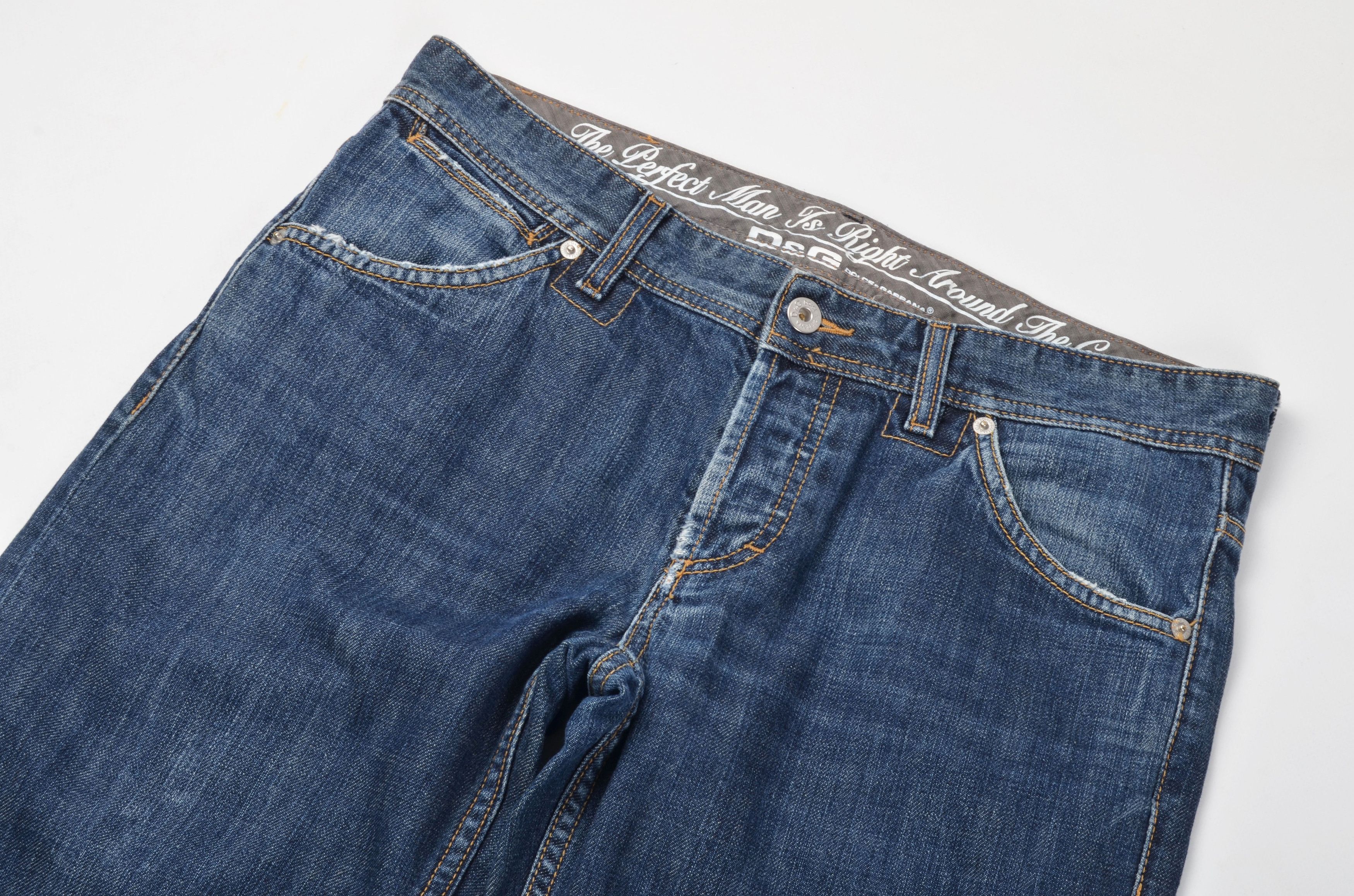 Dolce & Gabbana Dolce & Gabbana Power Vintage Distressed Straight Leg Jeans Size US 34 / EU 50 - 2 Thumbnail
