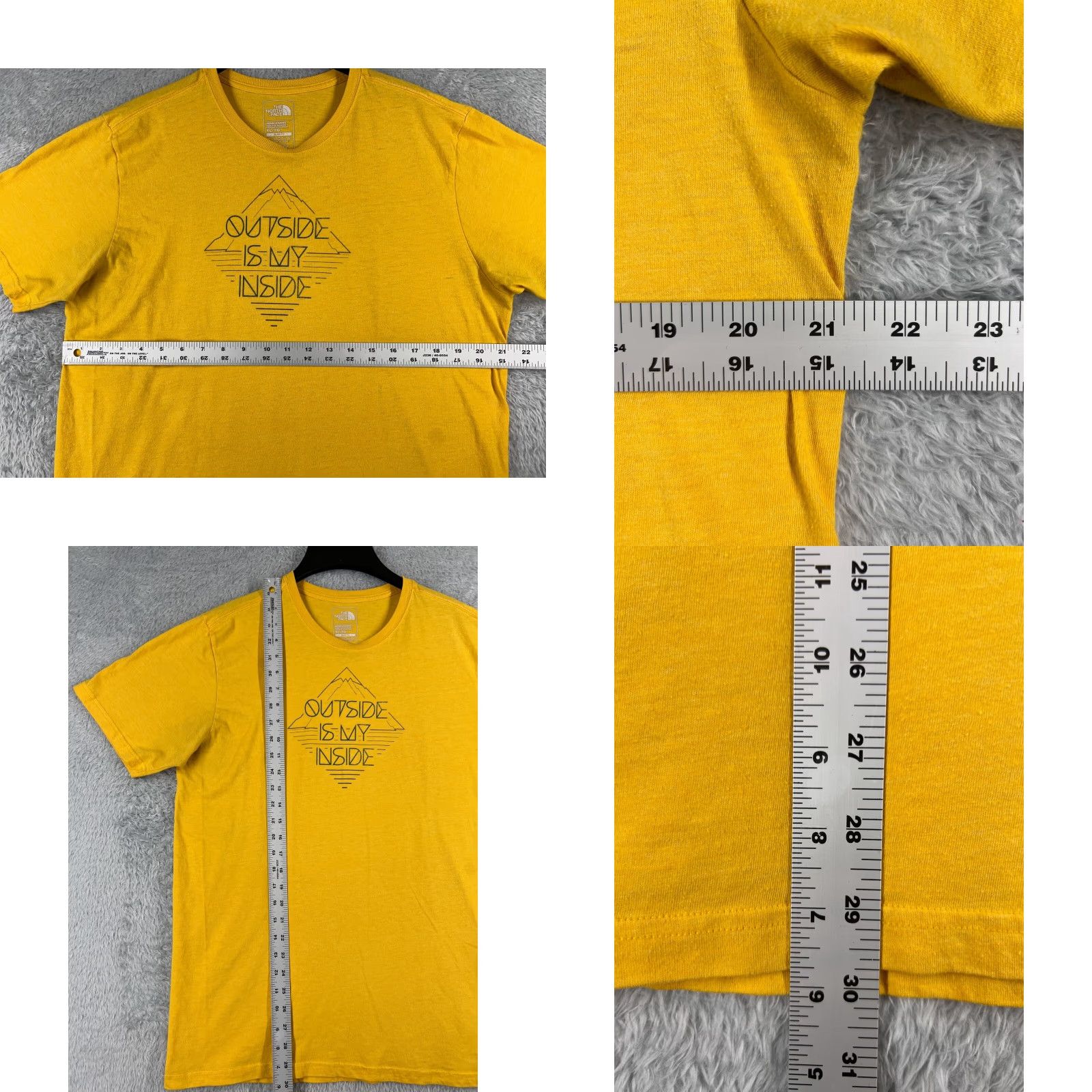 The North Face The North Face Shirt Men XL Yellow Short Sleeve Crew Neck Polyester Logo Size US XL / EU 56 / 4 - 8 Thumbnail