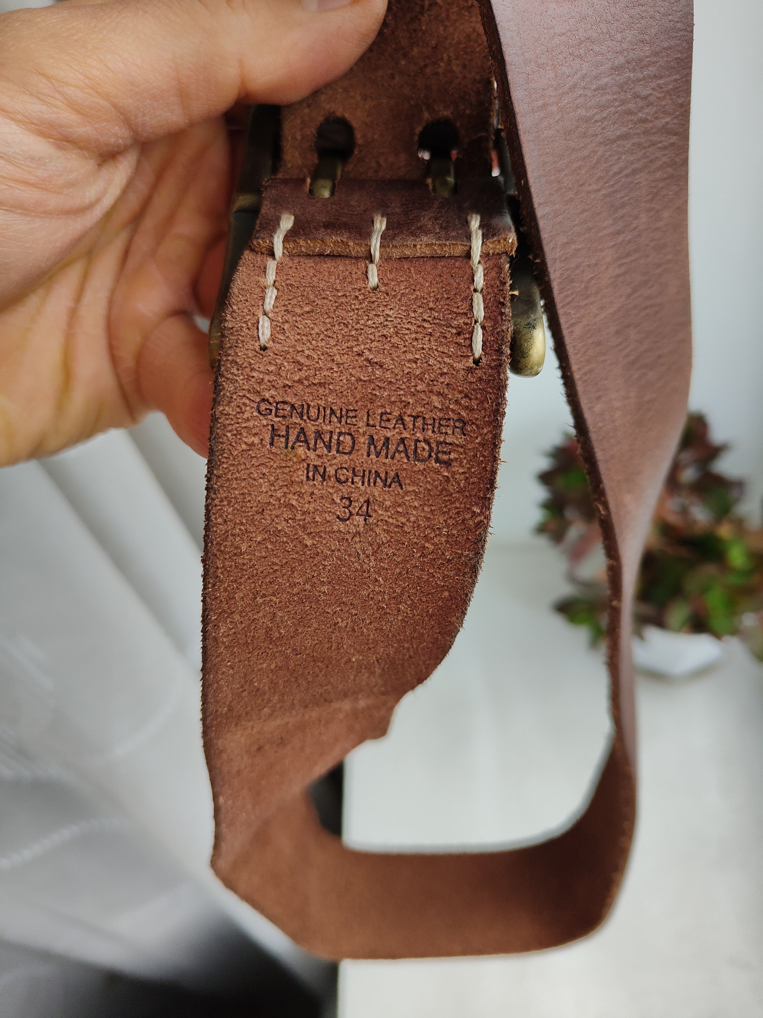 Linea Vintage Leather Belt Linea Pelle Genuine Leather Men's Belt Size ONE SIZE - 5 Thumbnail