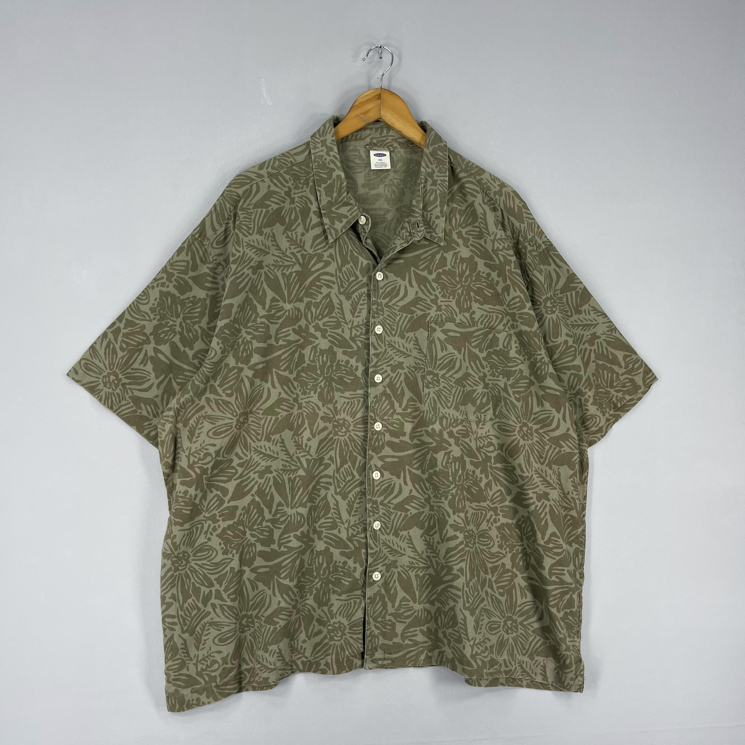 Vintage Vintage OLD NAVY Hawaii Hibiscus Floral Motive Shirt Size US XXL / EU 58 / 5 - 4 Thumbnail