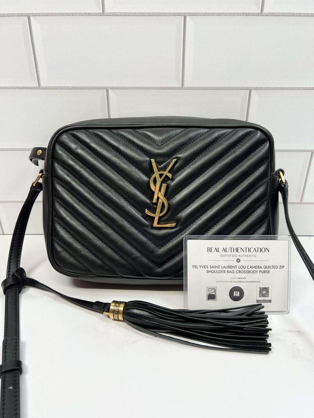 Yves Saint Laurent YSL Yves Saint Laurent Lou Camera Zip Bag Crossbody Purse Size ONE SIZE - 1 Thumbnail