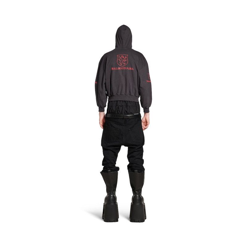 Balenciaga o1bcso1str0426 Lion Club Lined Hoodie Regular Fit in Black Size US L / EU 52-54 / 3 - 4 Thumbnail