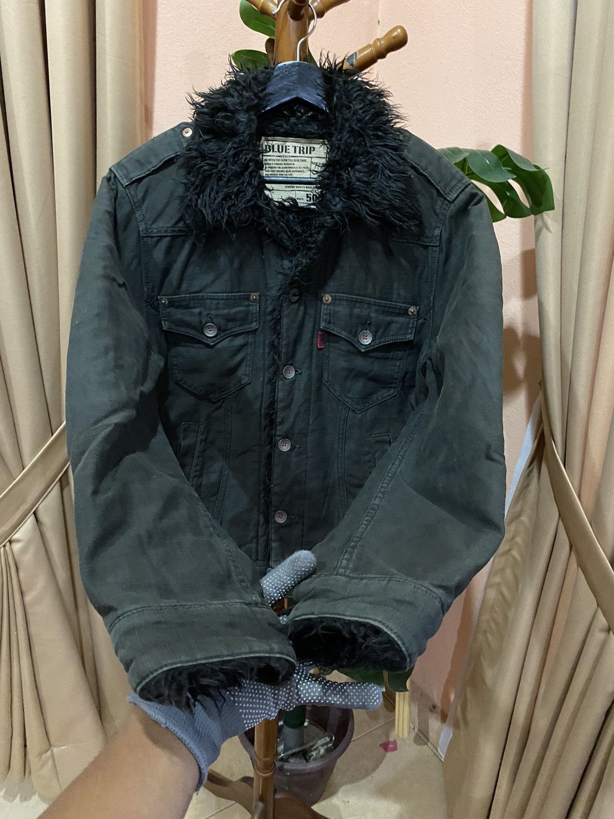Edwin VINTAGE EDWIN 503 BLUE TRIP FUR LINING JACKET Size US L / EU 52-54 / 3 - 8 Thumbnail