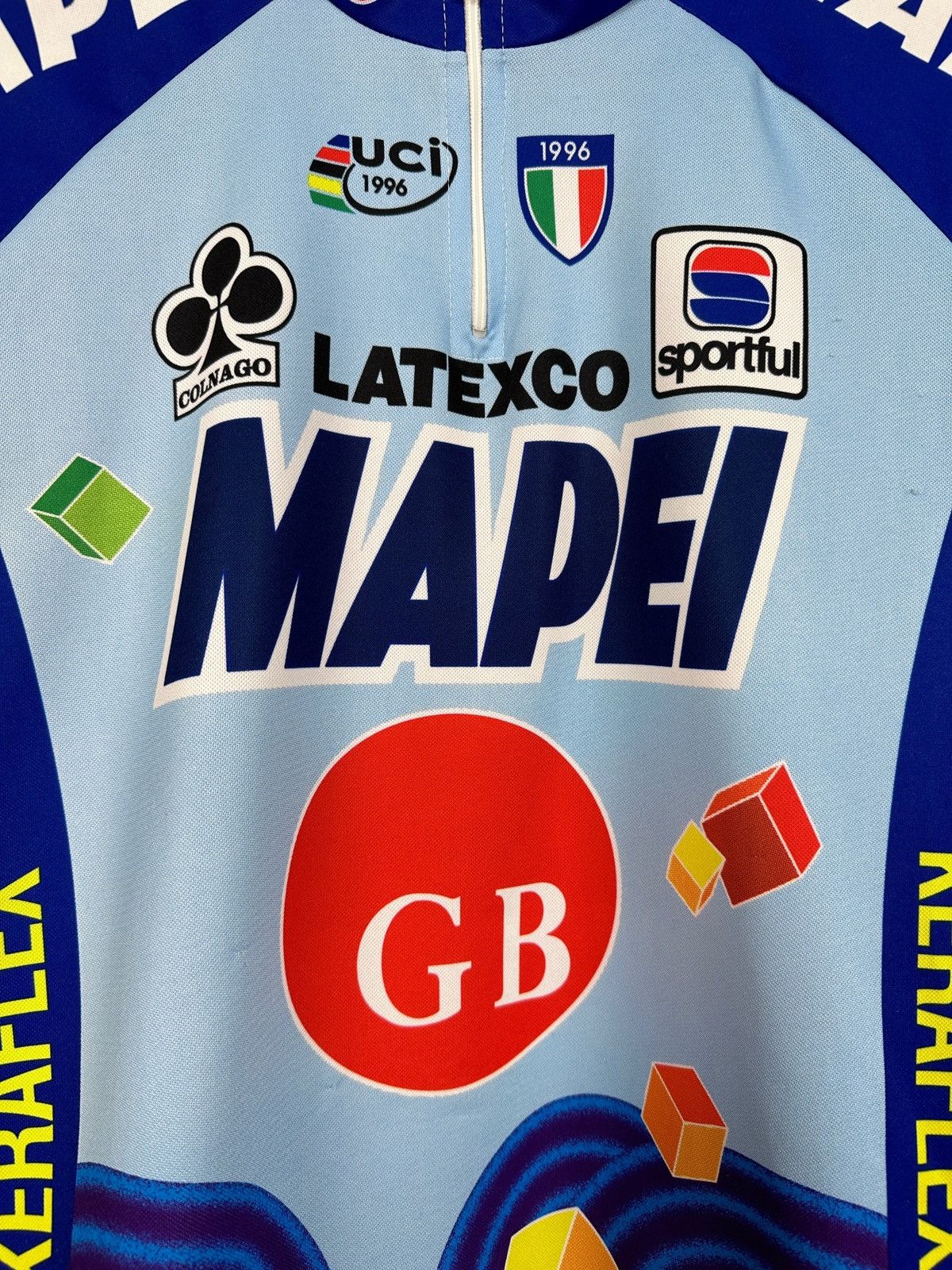 Vintage 1997 Vintage Mapei GB Paris-Roubaix Cycling Jersey Size US XL / EU 56 / 4 - 11 Thumbnail