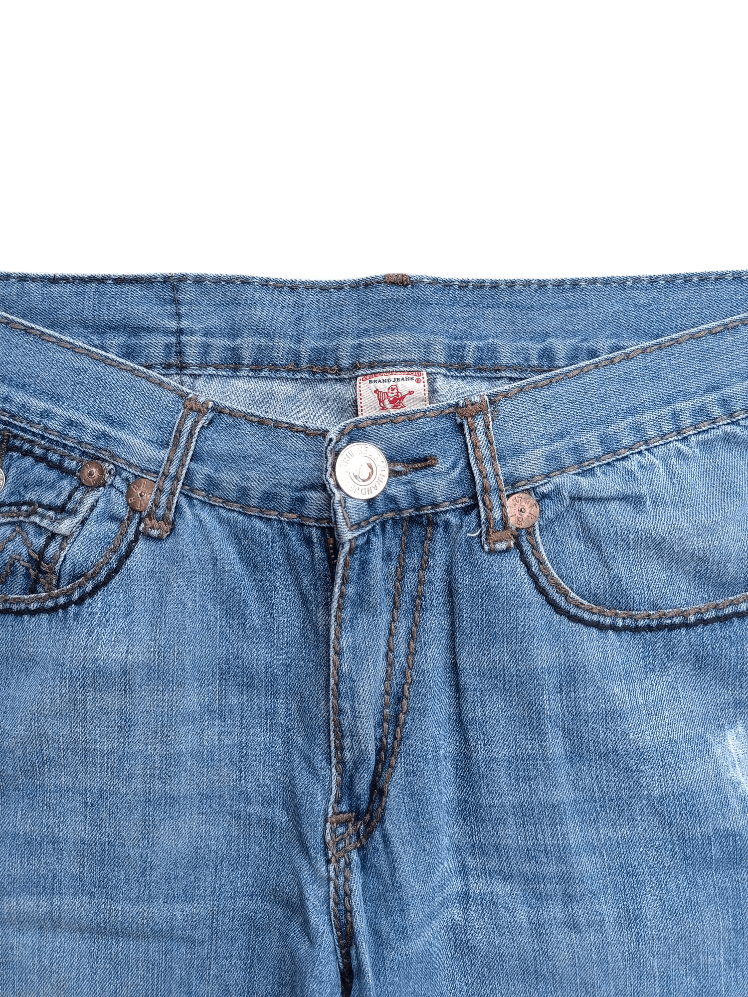 True Religion True Religion Joey Super T Distressed Baggy Denim TR020 Size US 36 / EU 52 - 14 Thumbnail