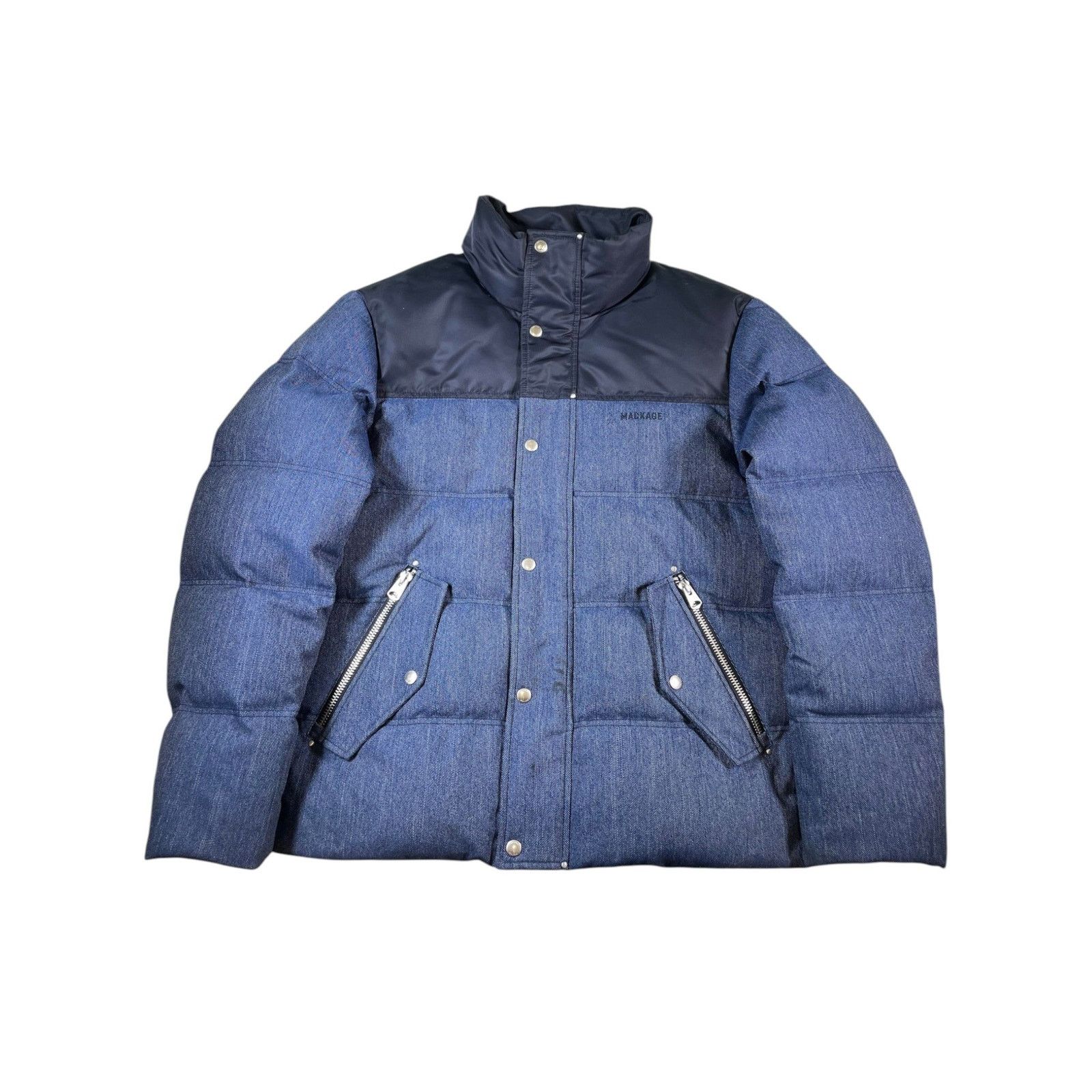 Mackage Mackage Navy Denim Puffer Jacket Size US M / EU 48-50 / 2 - 1 Thumbnail