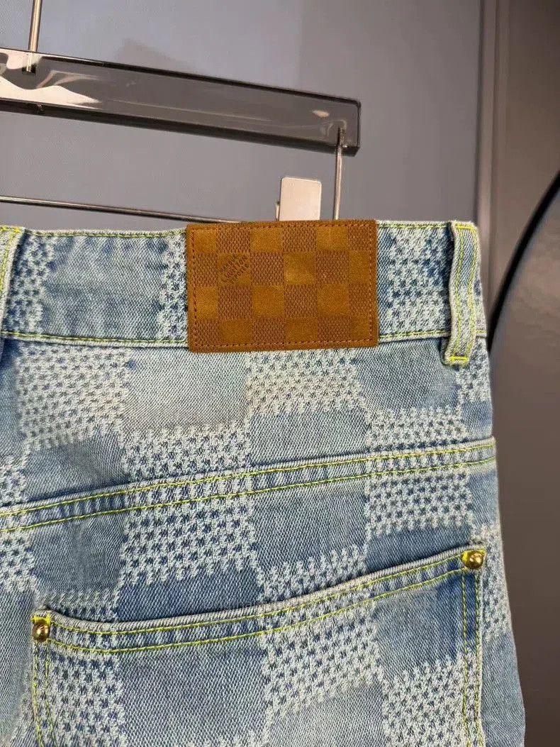 Louis Vuitton Louis Vuitton Blue Checkerboard Jeans . Size US 32 / EU 48 - 3 Thumbnail