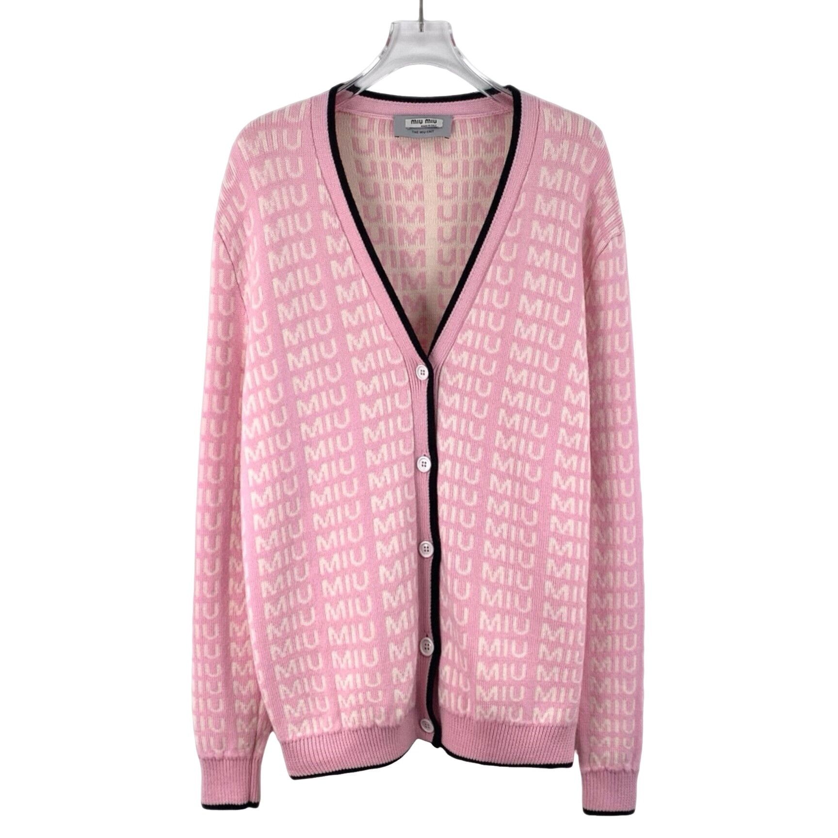 Miu Miu Miu Miu Logo Monogram Wool Cardigan IT 38 Size XS / US 0-2 / IT 36-38 - 1 Thumbnail