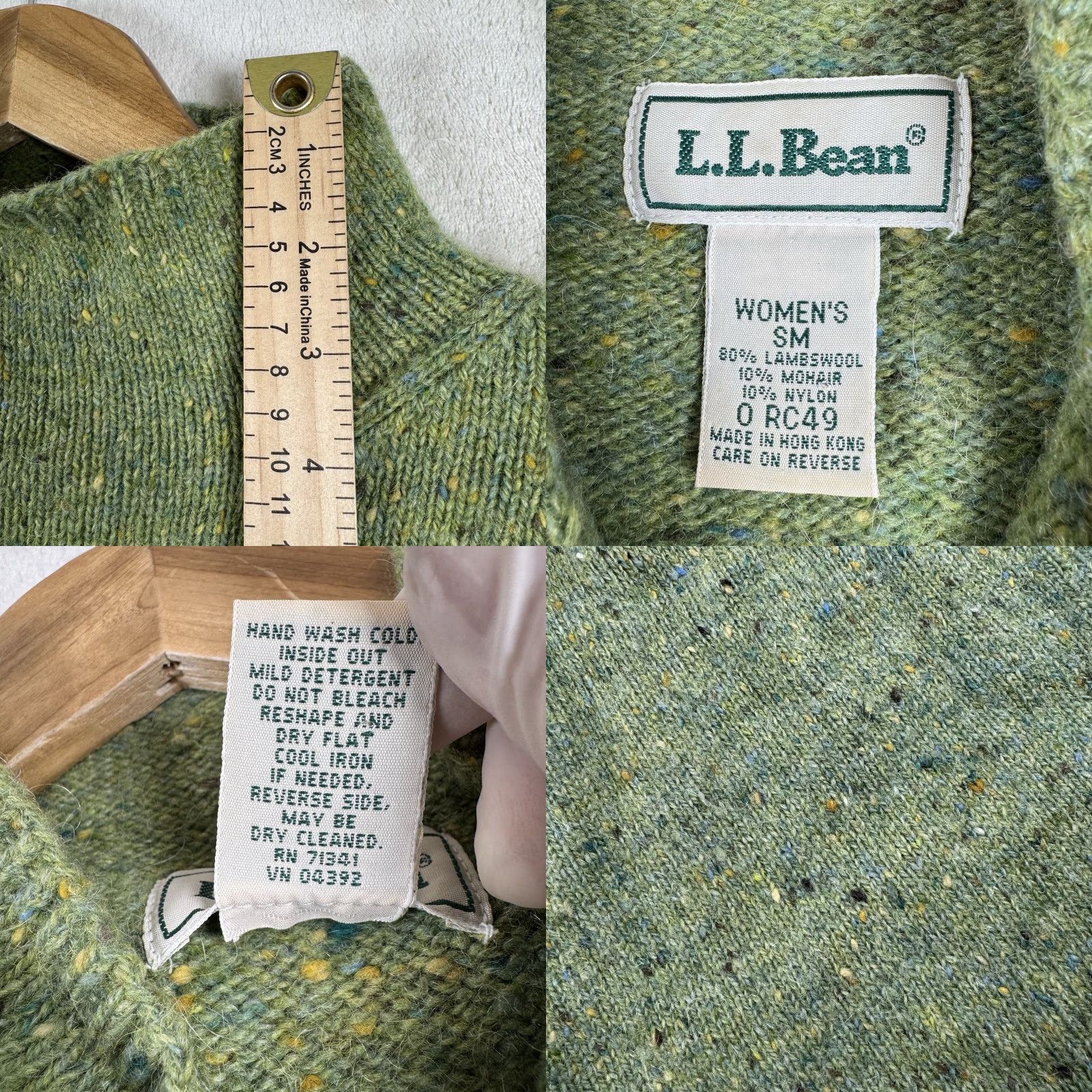 Vintage VINTAGE L.L. Bean Women's Sweater Turtleneck Green Small Pullover Mohair Lambswool Blend Shirt? Size S / US 4 / IT 40 - 9 Thumbnail