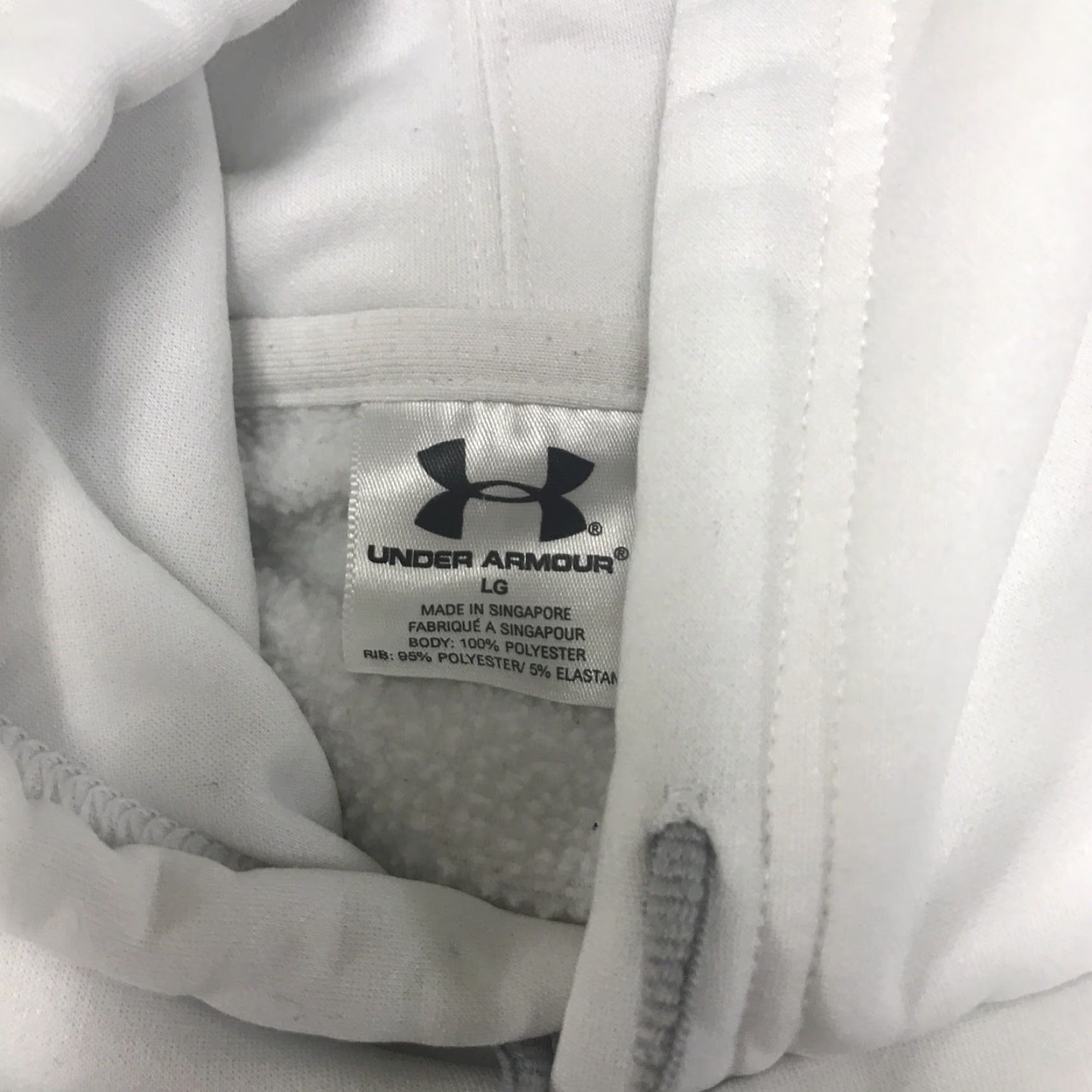 Under Armour Under Armour Hoodie Women Large White Pullover Activewear Ladies L Sweatshirt Size L / US 10 / IT 46 - 3 Thumbnail