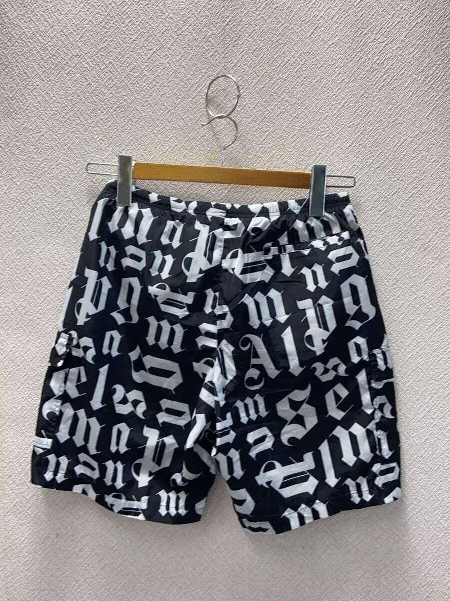 Palm Angels Palm Angels Monogram Polyester Shorts Black