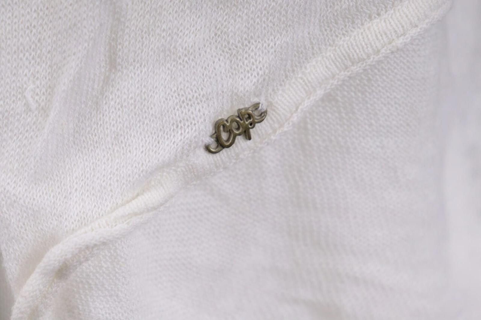 Designer Cop.Copine White Cache Open Lightweight Cardigan Size L Size L / US 10 / IT 46 - 4 Thumbnail