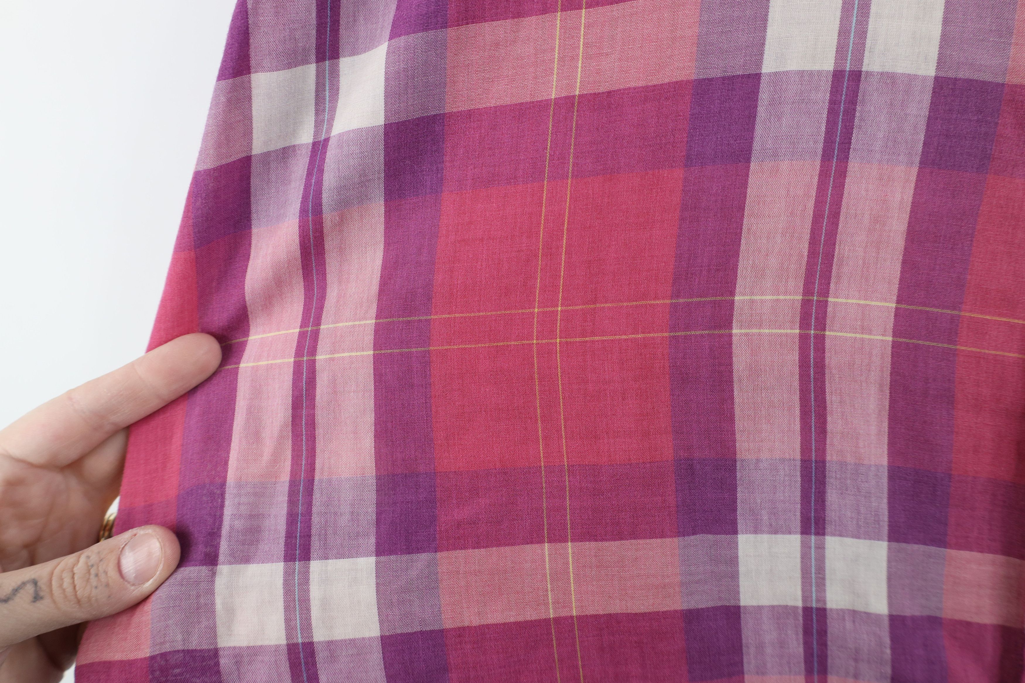 Vintage Vintage 90s Streetwear Thin Collared Button Down Shirt Plaid Size US L / EU 52-54 / 3 - 7 Thumbnail