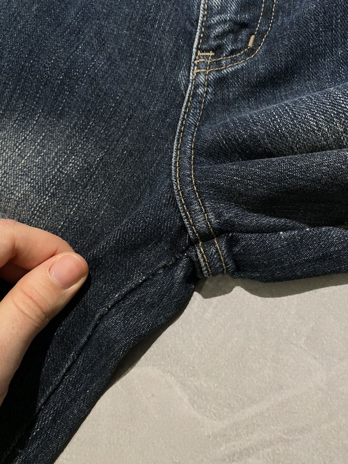 Japanese Brand Crazy Archive Slim Straight Velur Jean / Y2K Chill Vibe Size US 28 / EU 44 - 5 Thumbnail