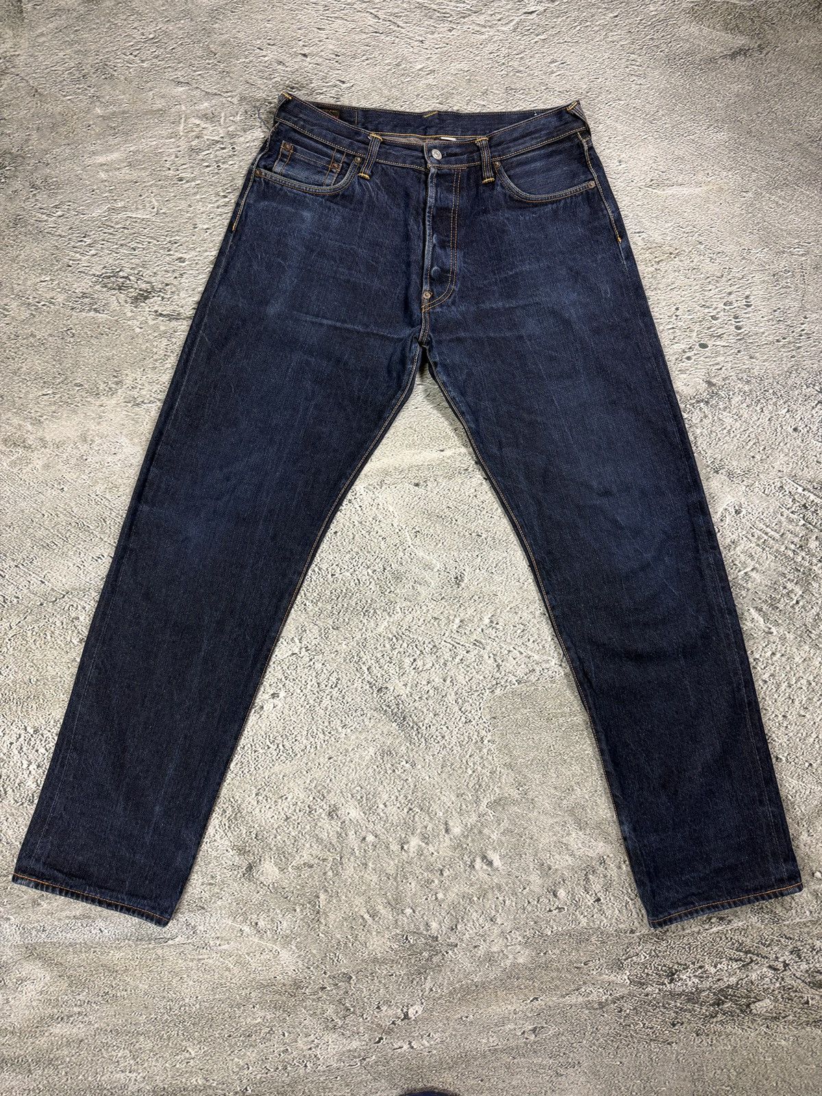 Evisu Evisu jeans yellow daicock big logo blue selvedge denim Size US 30 / EU 46 - 9 Thumbnail