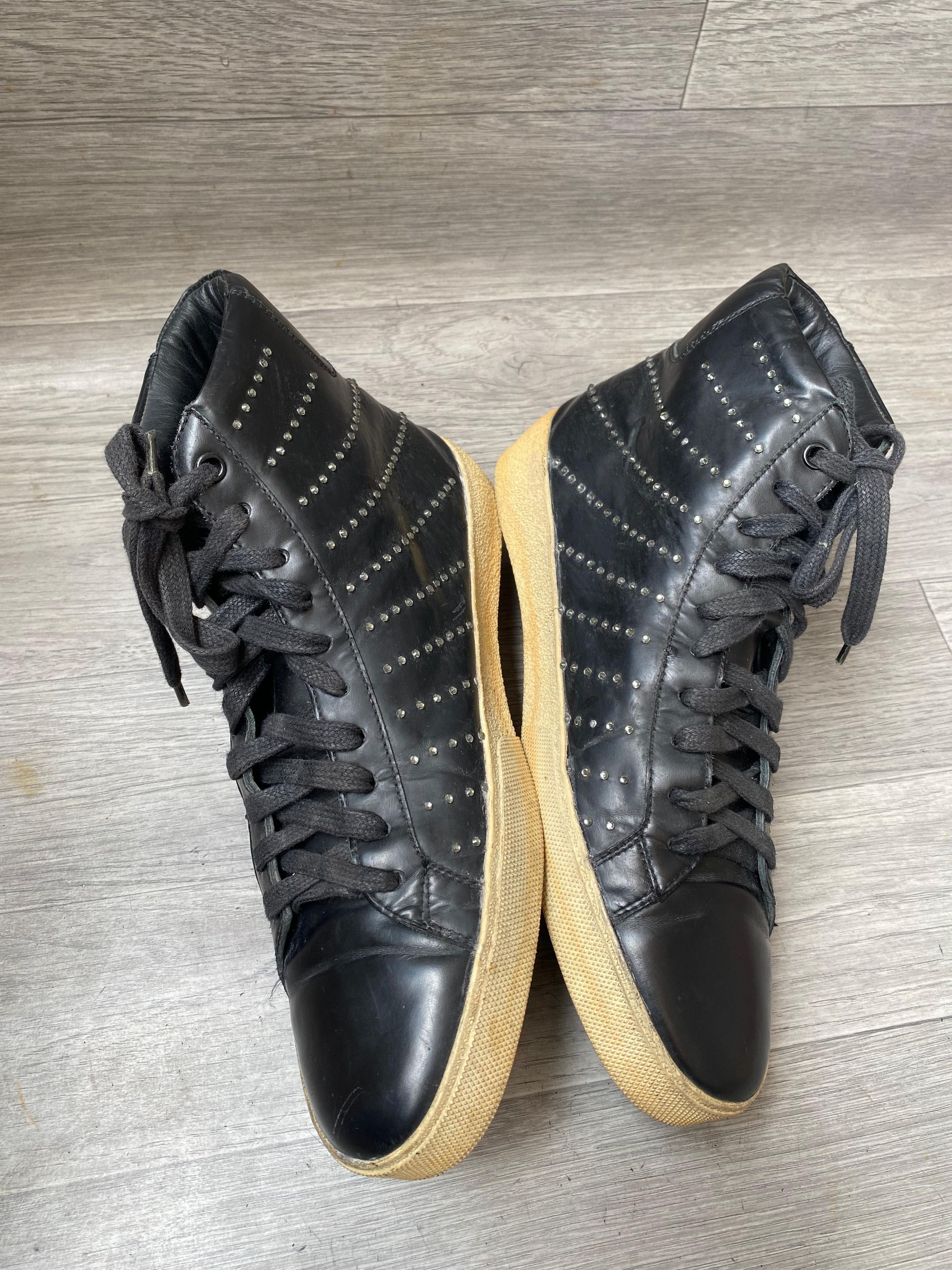 Saint Laurent Paris Saint Laurent Hi-Top Sneakers SL 06 Crystal Studded Size US 9.5 / EU 42-43 - 6 Thumbnail