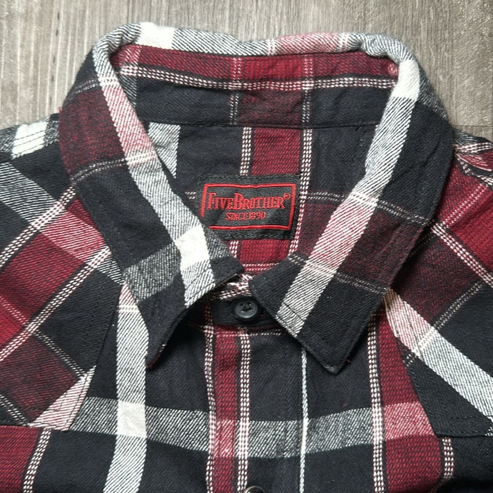 Other FiveBrother Flannel Long Sleeve Pearl Snap - Large Regular Size US L / EU 52-54 / 3 - 6 Thumbnail