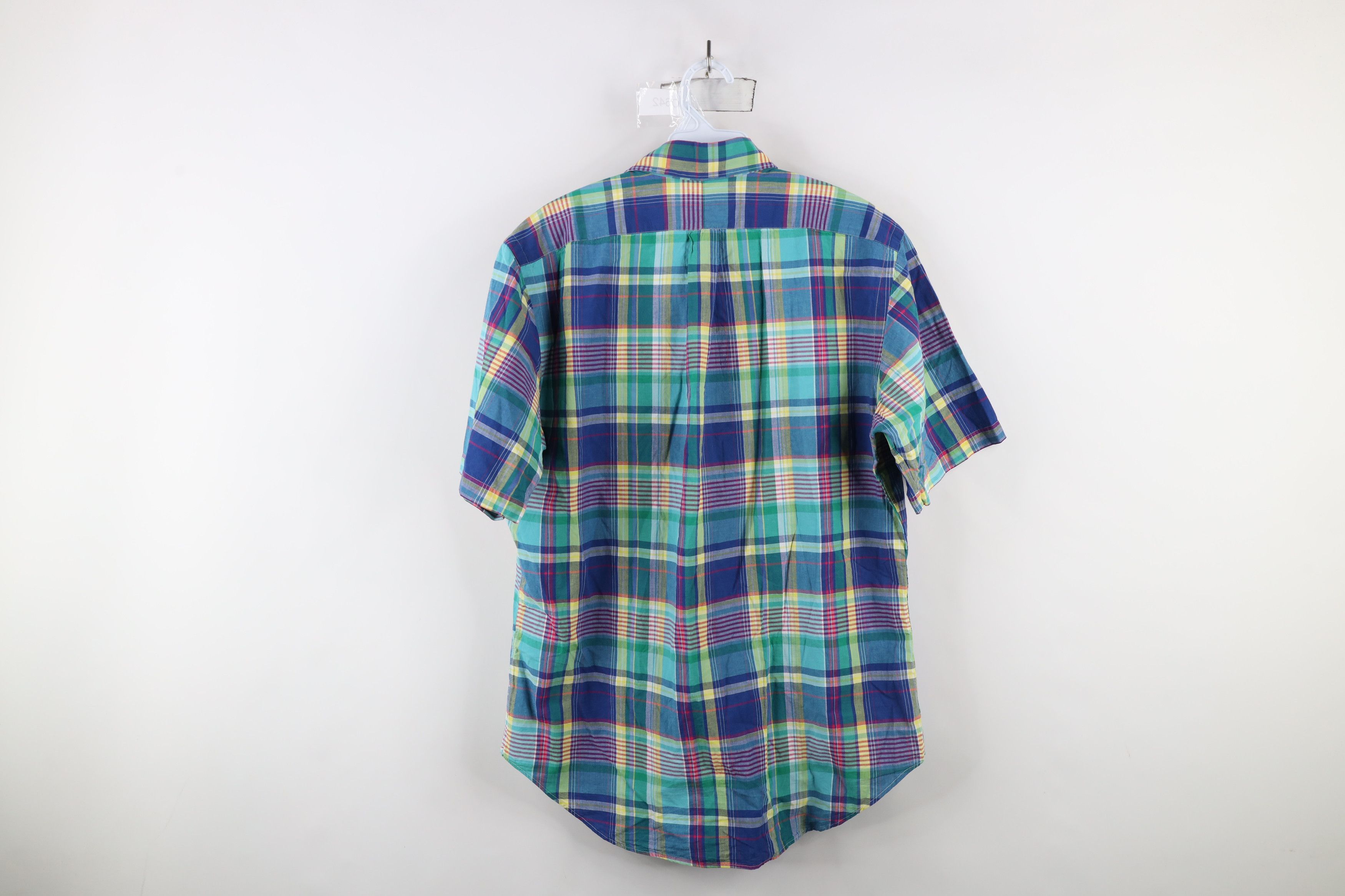 Ralph Lauren × Vintage Vintage 90s Ralph Lauren Madras Plaid Button Down Shirt Size US M / EU 48-50 / 2 - 9 Thumbnail