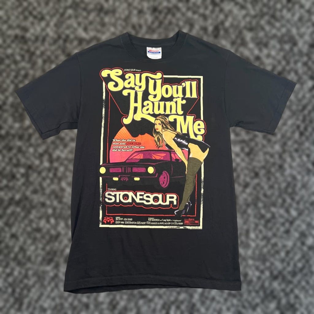 Hanes VINTAGE Stone Sour Shirt Men S Black Hanes Crew Neck Short Sleeve Band Tour Concert Rock 2011 Men S Size US S / EU 44-46 / 1 - 1 Thumbnail