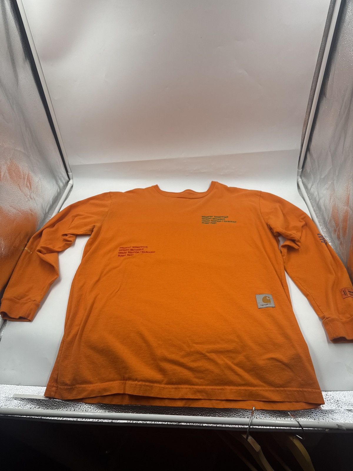 【希少】CARHARTT HERON PRESTON ロングTシャツ Tee Carhartt WIP x Heron Preston Embroidered Long Sleeve