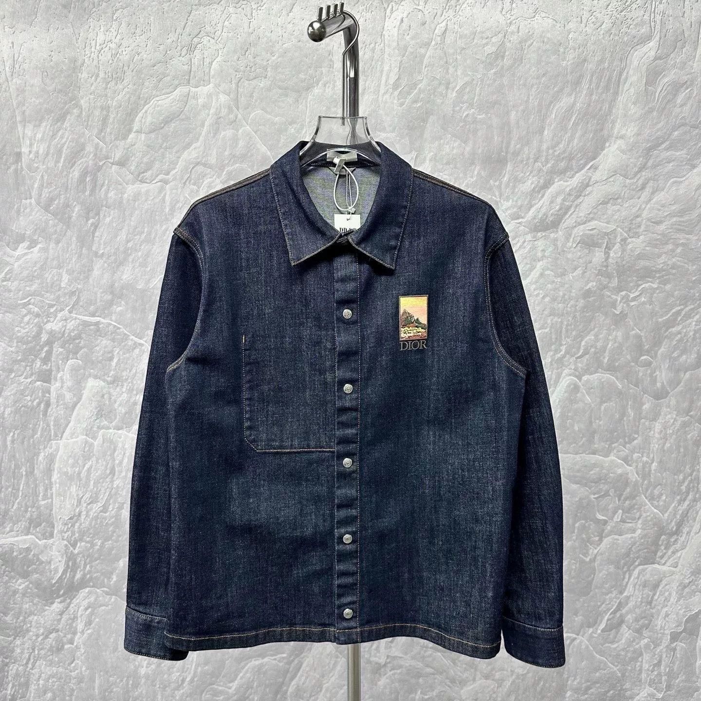 Dior Dior Scenic Embroidered Denim Jacket Size US L / EU 52-54 / 3 - 1 Thumbnail