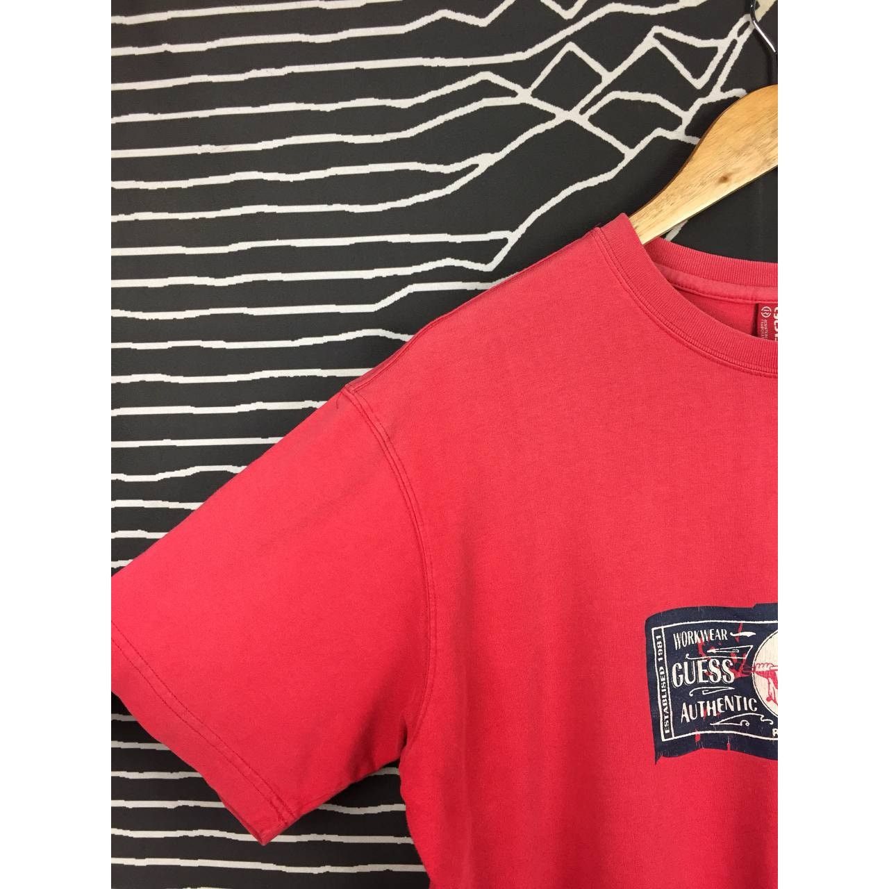 Designer × Guess × Vintage Vtg Guess Jeans Workwear Division Authentic Goods Tee Size US M / EU 48-50 / 2 - 5 Thumbnail