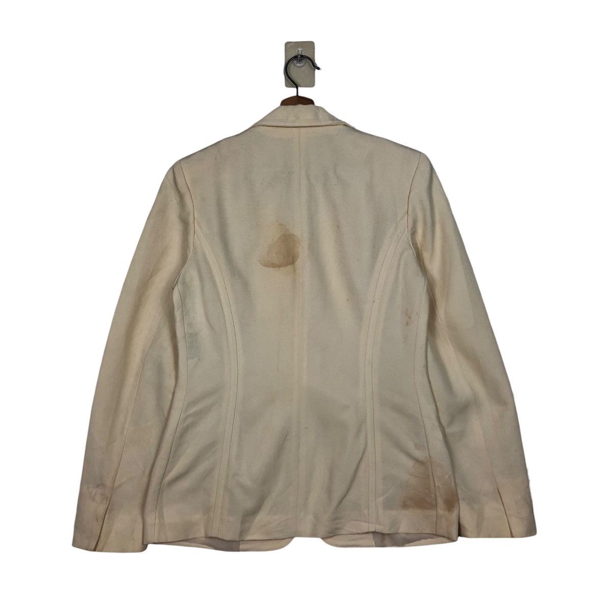 Japanese Brand Women’s Tailored Cream Blazer with Flap Pockets Max Mara Size M / US 6-8 / IT 42-44 - 9 Thumbnail