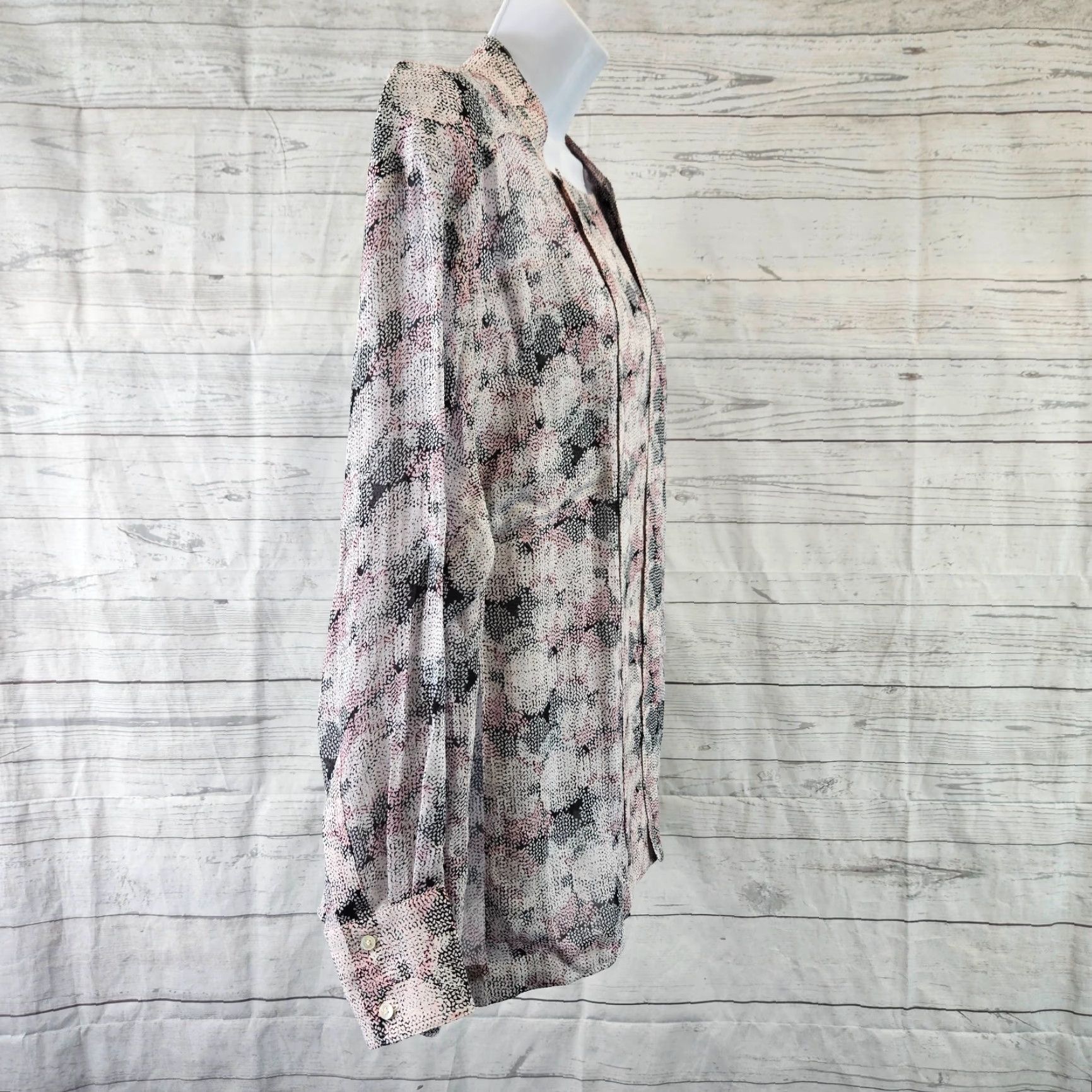 Reiss Reiss Blouse Womens Maggie Circle Print Sz 10 Long Sleeve Viscose Multicolor Black Pink Popular Keywords 90s Theme Womens Size L / US 10 / IT 46 - 3 Thumbnail