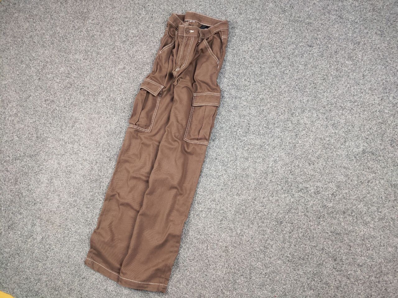 Japanese Brand Vintage 90's Japanese Baggy Beige Cargo Pants Y2K Hype Style Size US 32 / EU 48 - 3 Thumbnail