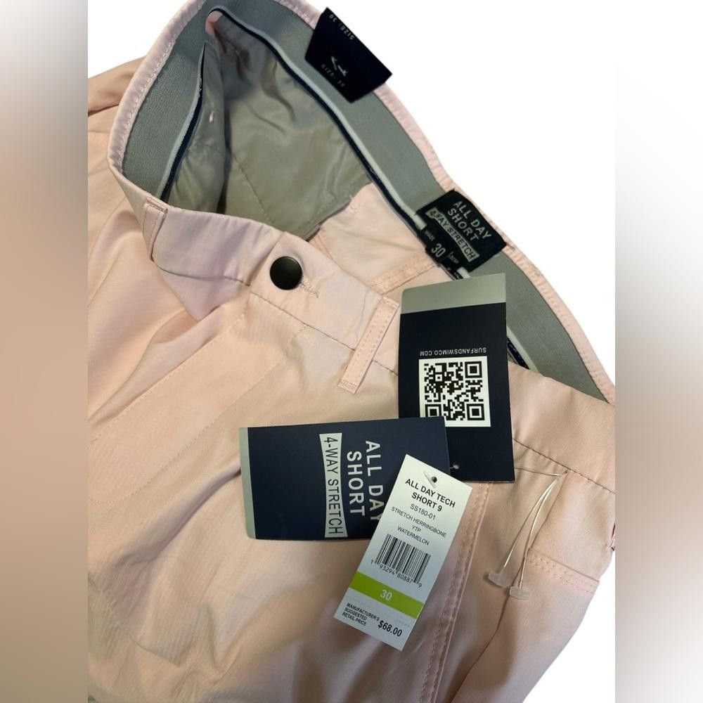 Designer BNWT Men's Pink All Day Tech Shorts Size 30 Size US 30 / EU 46 - 4 Thumbnail