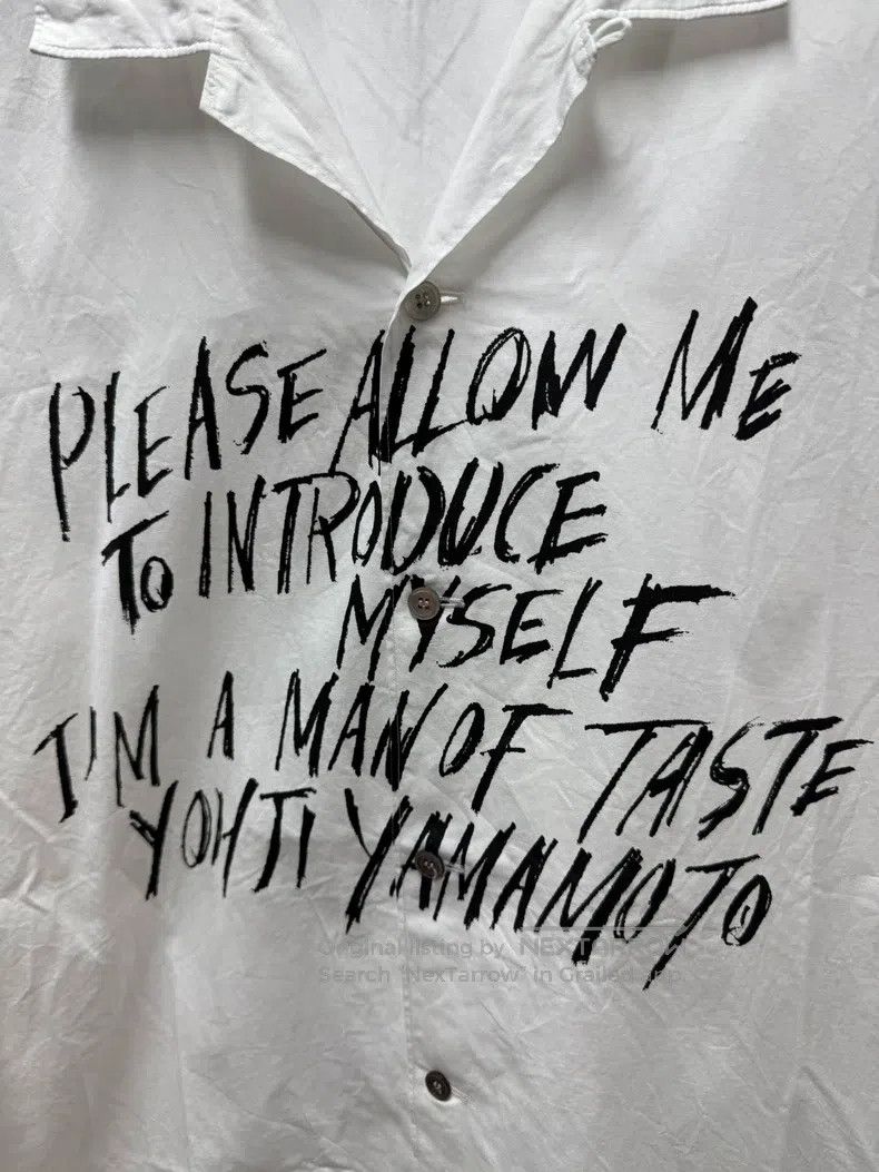 Yohji Yamamoto Yohji Yamamoto size os Cursive calligraphy poem shirt Size US M / EU 48-50 / 2 - 3 Thumbnail