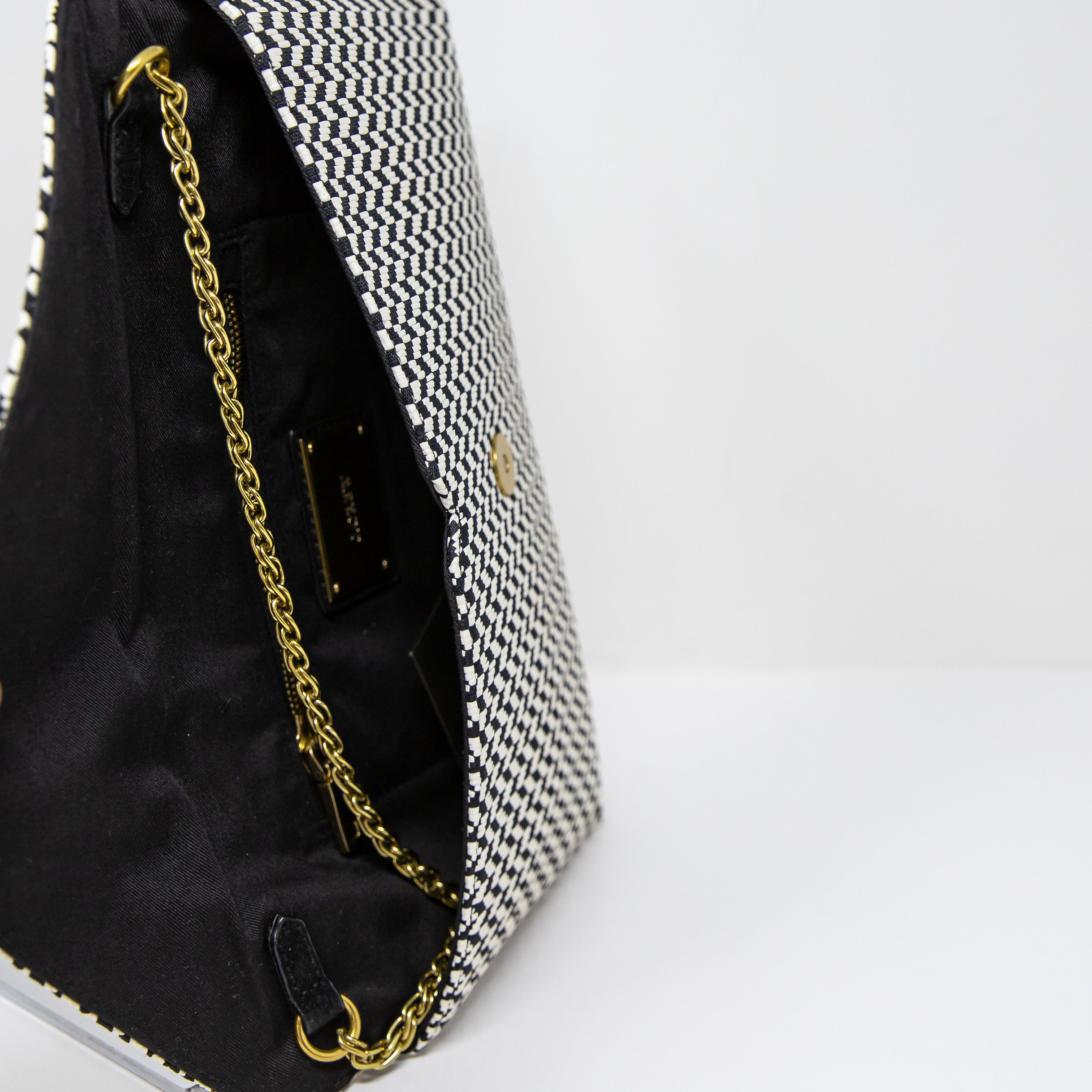 J.Crew NEW J. Crew Handbags Black White Woven Size ONE SIZE - 5 Thumbnail