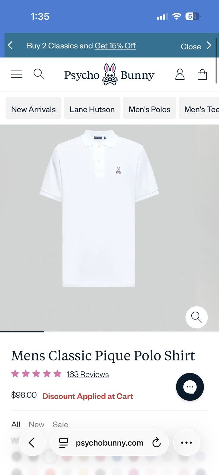 Psycho Bunny Psycho Bunny Classic Polo Size US S / EU 44-46 / 1 - 4 Thumbnail