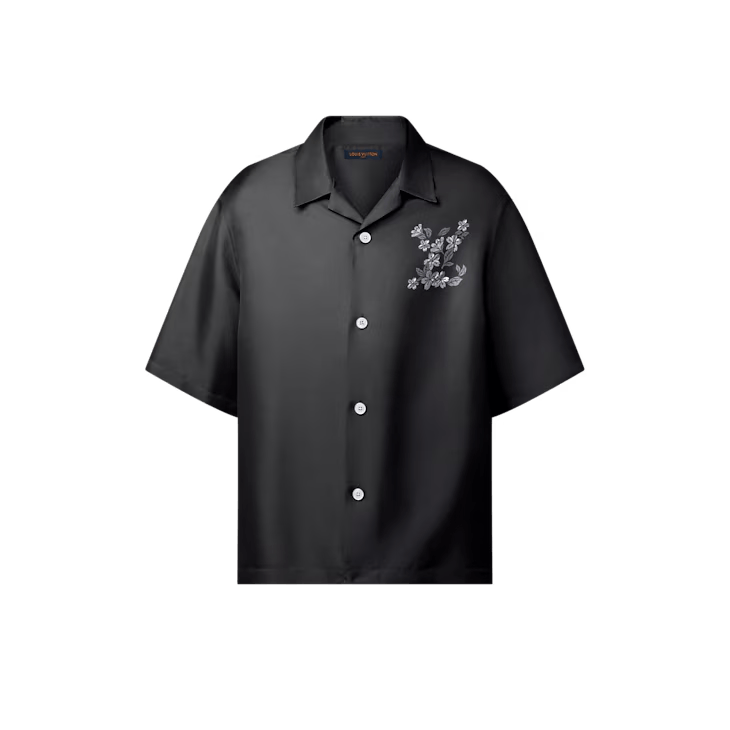 Printed Signature Silk Shirt