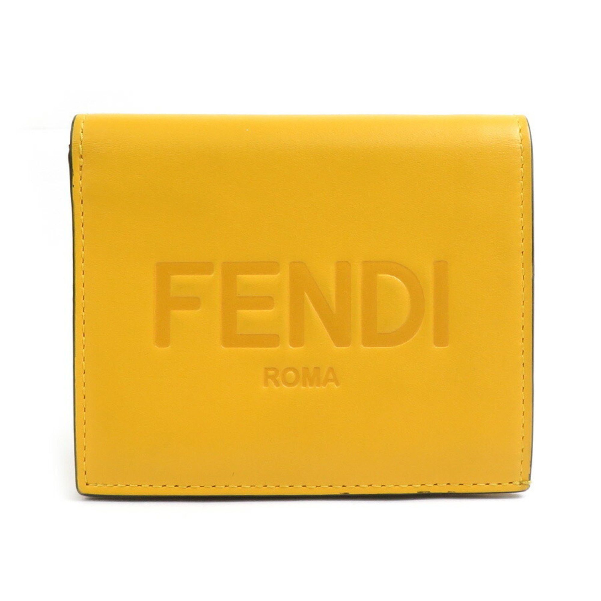 Fendi FENDI Bi-fold wallet, leather, yellow, for men and women, 8M0468-AAYZ, h30908g Size ONE SIZE - 1 Thumbnail