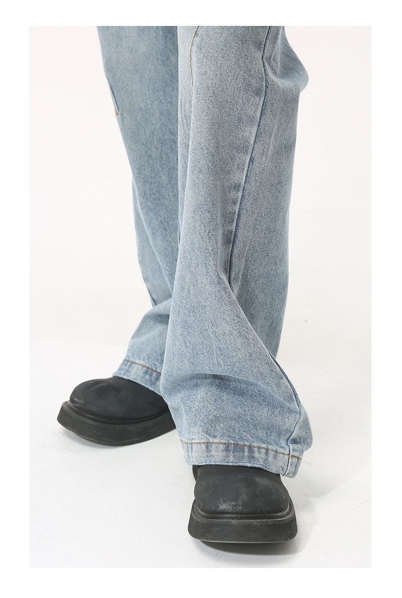 Japanese Brand × Jean Simple whitened light blue flared denim trousers Size US 33 - 6 Thumbnail