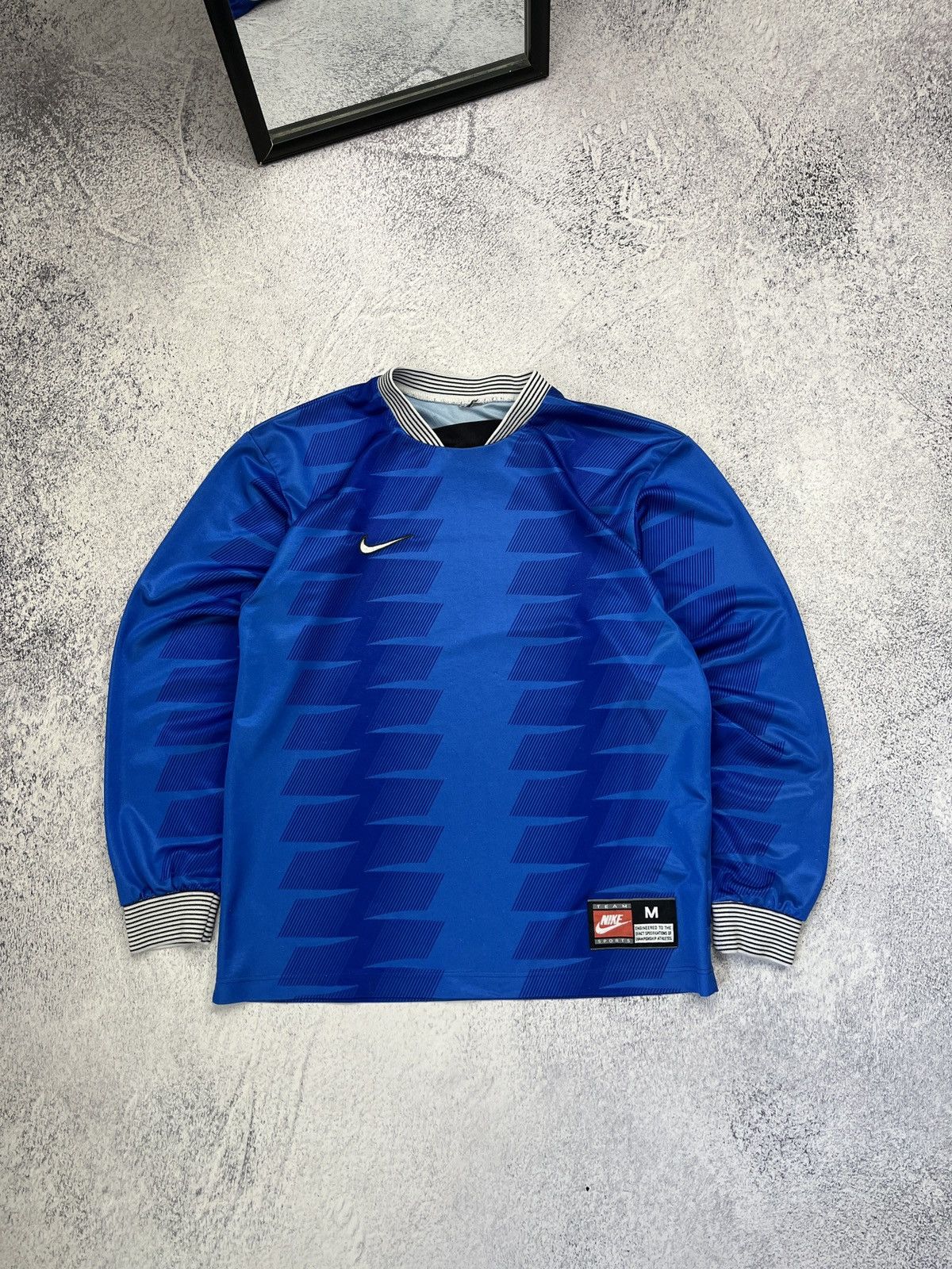 Nike Nike Vintage 90s LongSleeve Goalkeeper Soccer Jersey Shirt Size US M / EU 48-50 / 2 - 1 Thumbnail