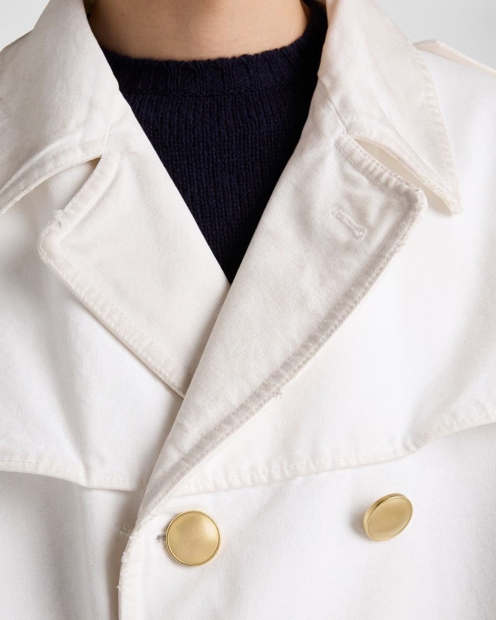 Prada o1bcso1str1025 Canvas Old Coat in White Size US S / EU 44-46 / 1 - 5 Thumbnail