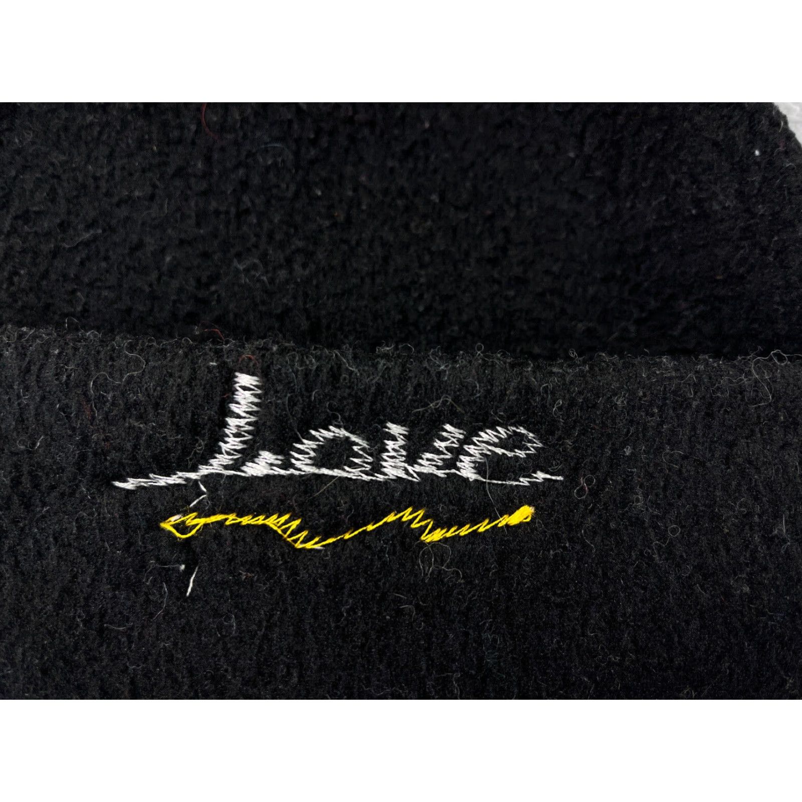 Vintage Love Beanie Toque Black Adult One Size Beanie Winter Knit Polyester Fleece Warm Ski Unbranded Unisex Mens Womens Size ONE SIZE - 2 Thumbnail